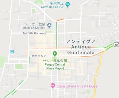 アンティグア散策、観光スポットや見所を一気に紹介した地図１