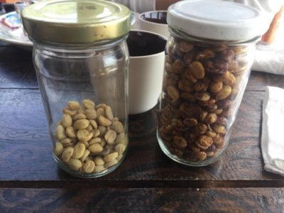 サンフアンララグナで取れたコーヒー豆