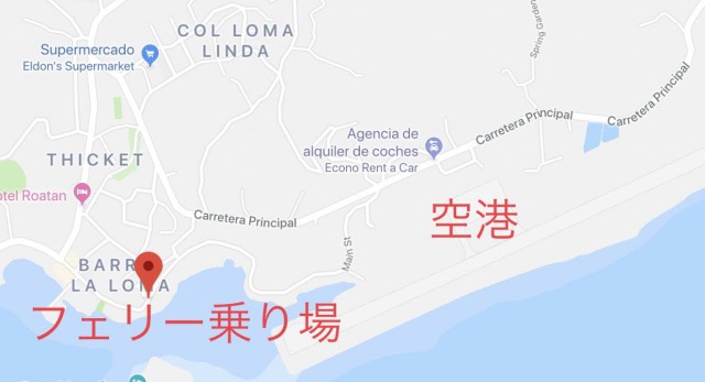 ホンジュラス・ウティラ島の地図